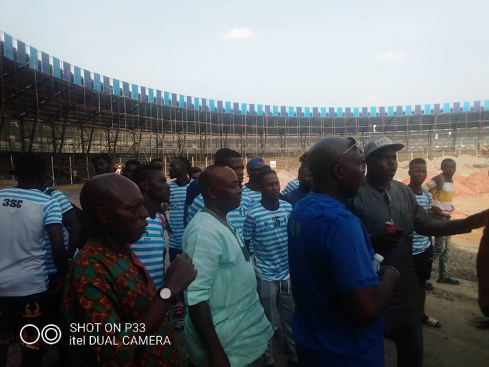 Shooting Stars Management, Players Visit Lekan Salami Stadium