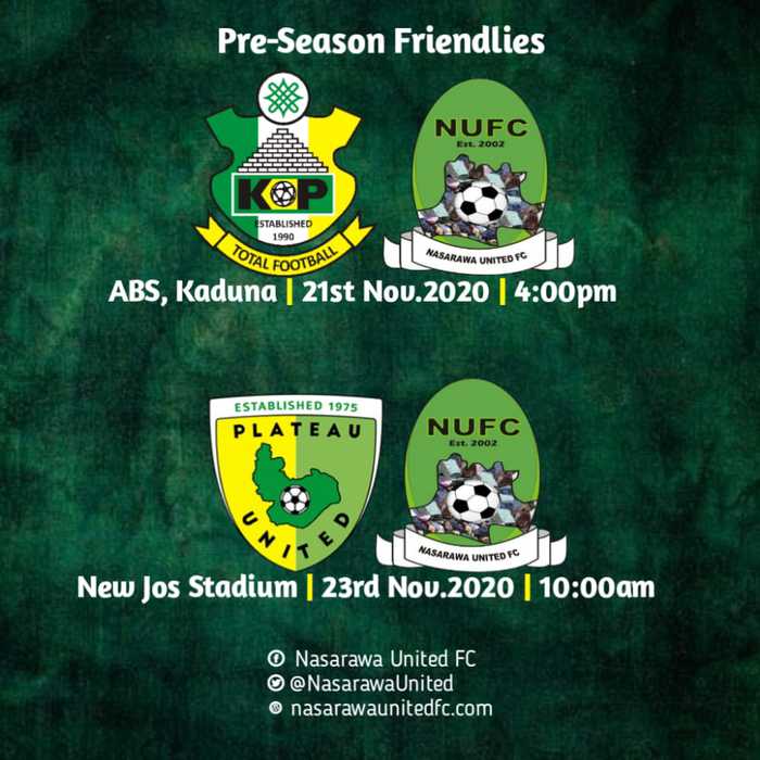 Nasarawa United Undertakes Preseason Tour of Kaduna and Jos; to Play Top-Class Friendlies