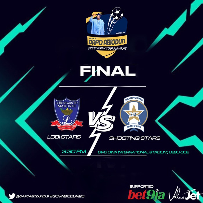 Gov Dapo Abiodun Preseason Tournament 2020: Battle Of The Stars As Shooting Stars, Lobi Stars Clash in Final