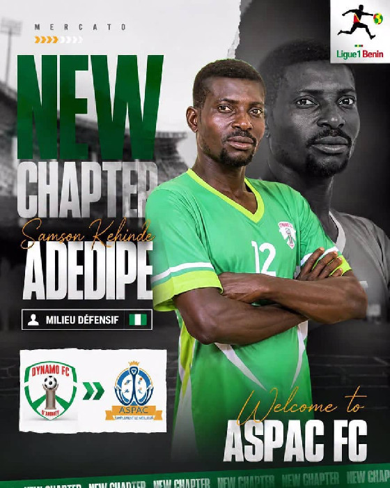 Official: ASPAC FC Sign Nigerian Midfielder Samson Kehinde Adedipe