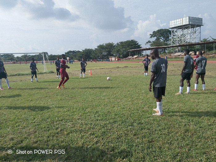 Ex Nigeria international Super Eagle Defender Yusuf Ayila boys were preparing for their second game at the ongoing Best Tallent Scouting programme in Awo stadium Ibadan