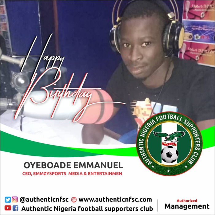 Authentic Nigeria Football Supporters Club Celebrate EMMZYSPORTS..