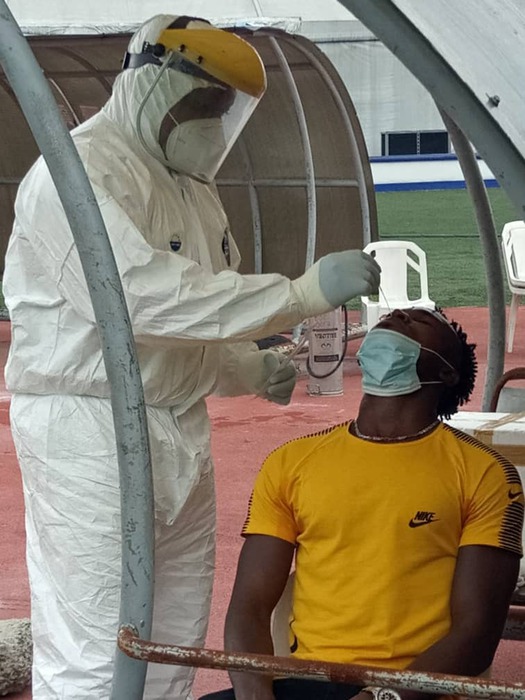 Rivers United Players, Officials Undergo Covid-19 Test Ahead of the Caf Confederation's cup Preliminary Round first Leg game.