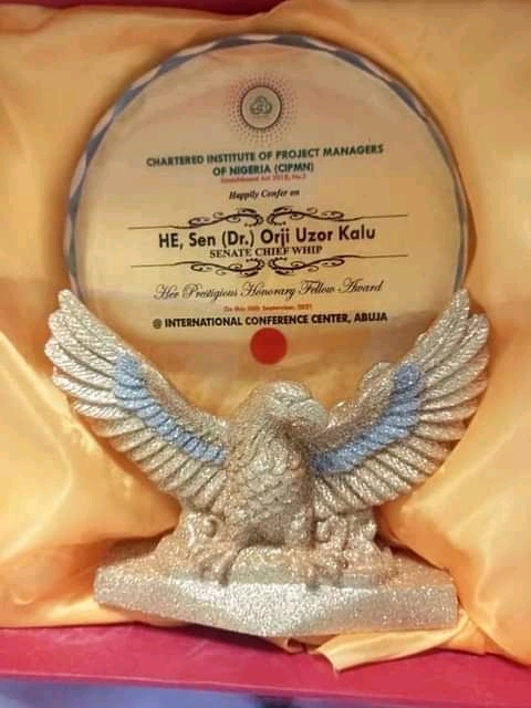 Senator Orji Kalu Earns Chartered Institute of Project Managers of Nigeria Award