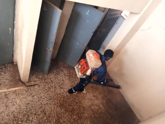 Management Of Lobi Stars Fumigates Stadium Ahead of 2020/2021 NPFL Season.