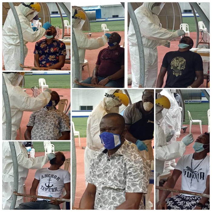 Rivers United Players and Official undergo covid-19 test