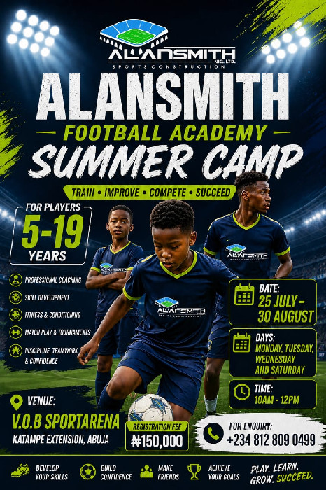 Alansmith Football Academy Summer Camp Set to Develop the Next Generation of Football Stars